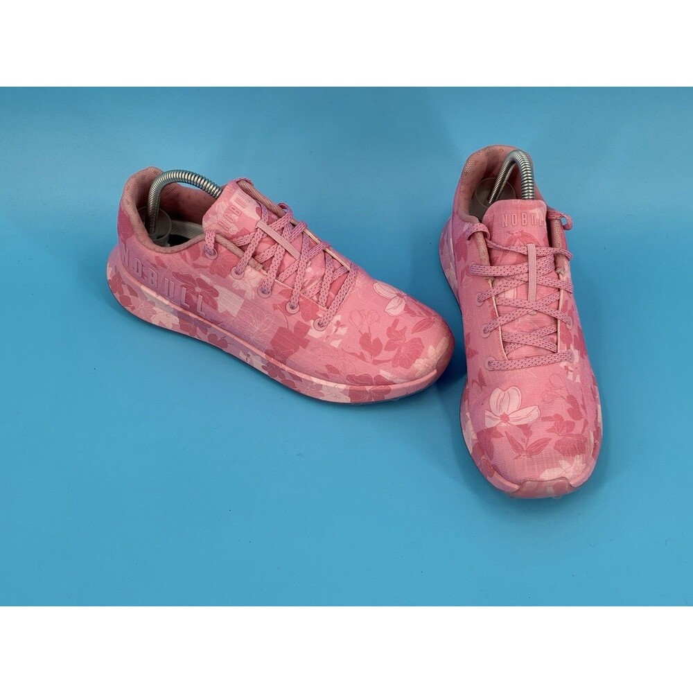 NOBULL Outwork Trainer Rose Butterfly Floral Men 8 Women 9.5 Pink CrossFit Shoes